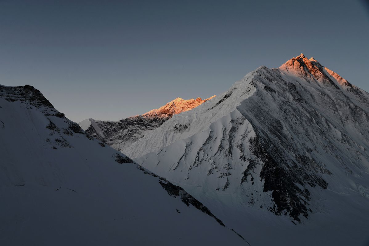 02 Sunrise On Shartse II, Lhotse Shar Middle And Main, Mount Everest Northeast Ridge, Pinnacles And Summit From The Climb From Lhakpa Ri Camp I To The Summit